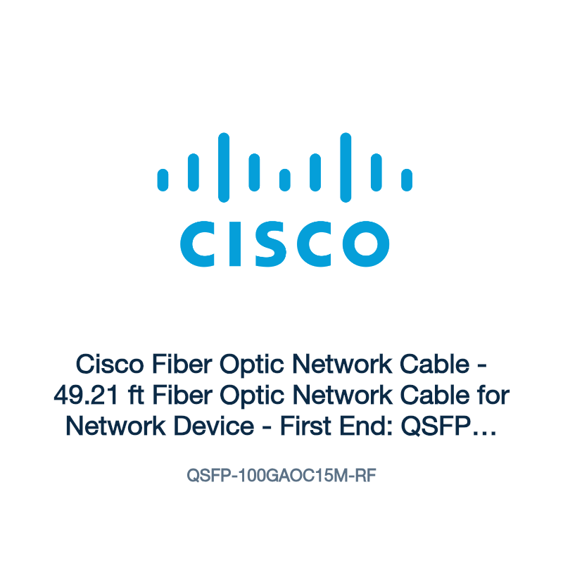 QSFP-100GAOC15M-RF: Cisco Fiber Optic Network Cable