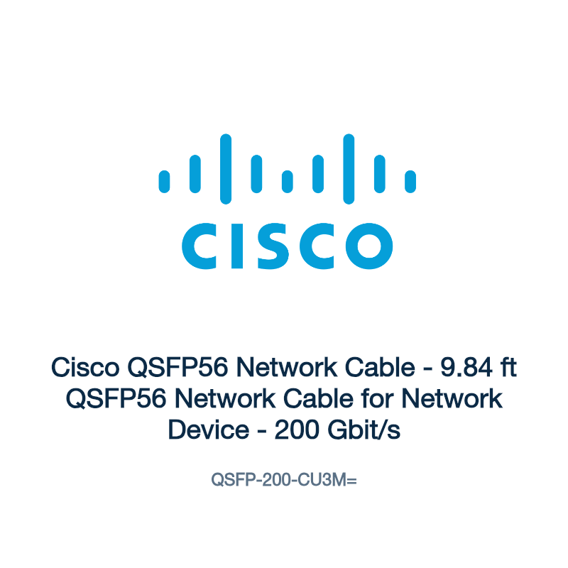 QSFP-200-CU3M=: Cisco QSFP56 Network Cable