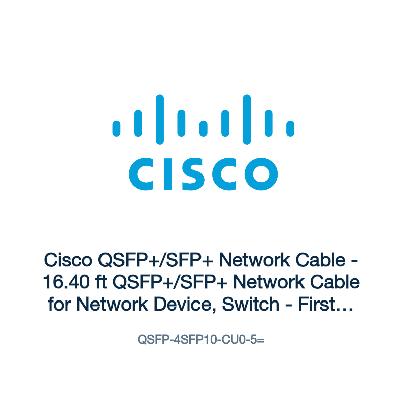 QSFP-4SFP10-CU0-5=: Cisco QSFP+/SFP+ Network Cable