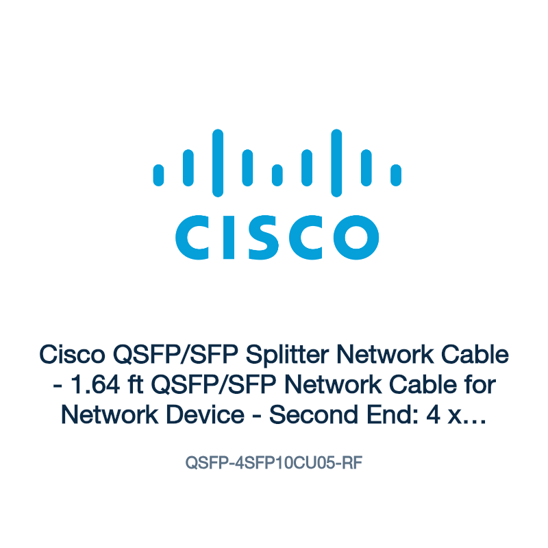 QSFP-4SFP10CU05-RF: Cisco QSFP/SFP Splitter Network Cable