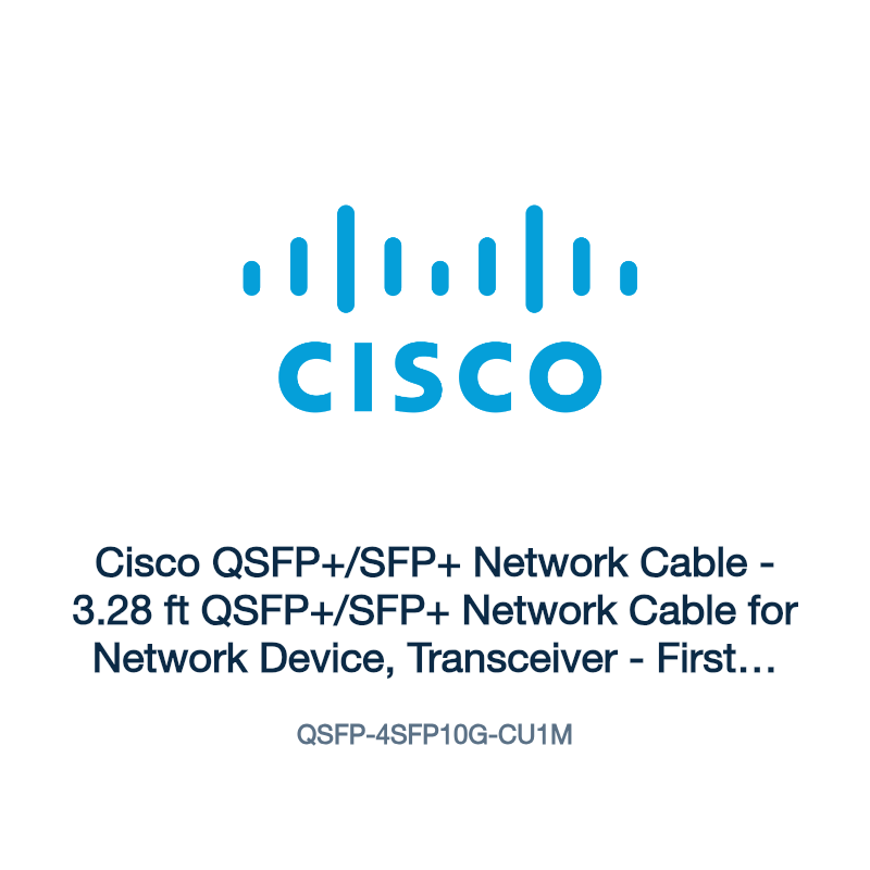 QSFP-4SFP10G-CU1M: Cisco QSFP+/SFP+ Network Cable