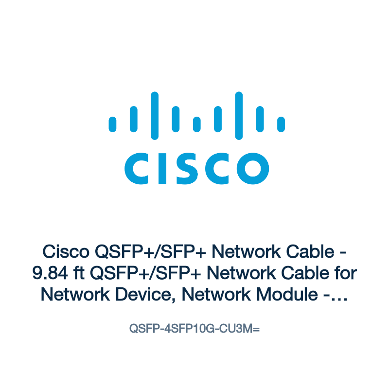 QSFP-4SFP10G-CU3M=: Cisco QSFP+/SFP+ Network Cable