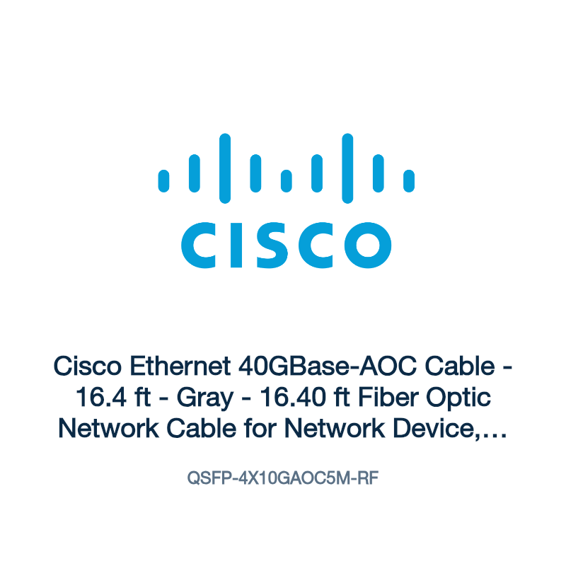 QSFP-4X10GAOC5M-RF: Cisco Ethernet 40GBase-AOC Cable