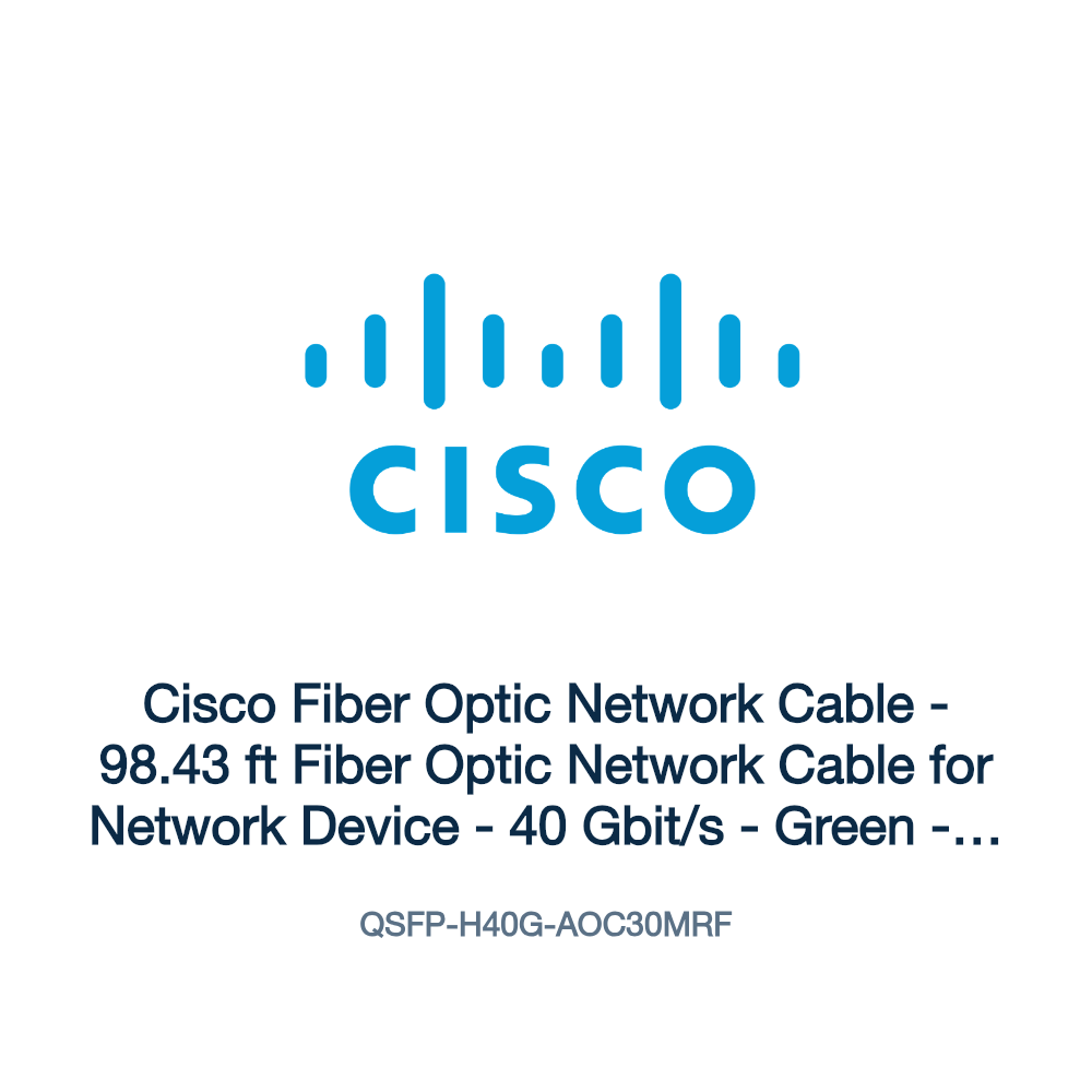 QSFP-H40G-AOC30MRF: Cisco Fiber Optic Network Cable