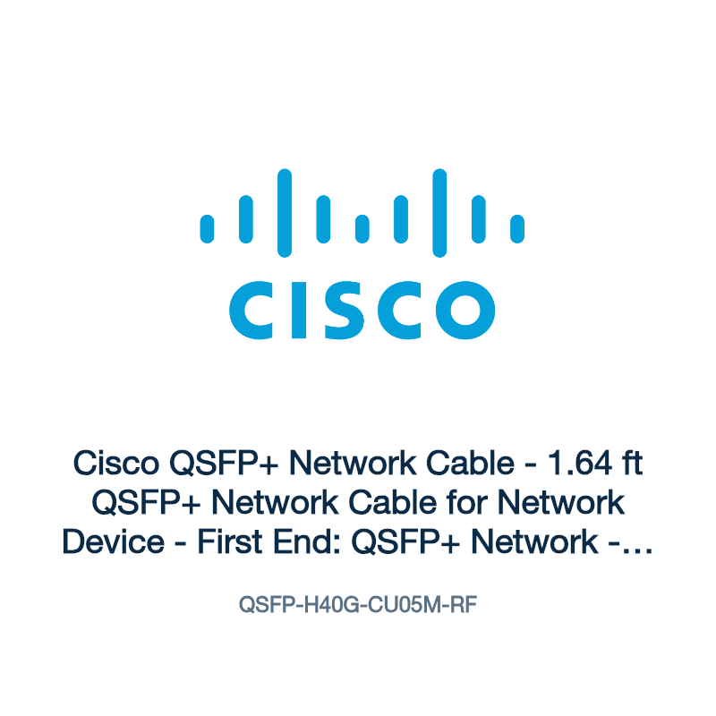 QSFP-H40G-CU05M-RF: Cisco QSFP+ Network Cable