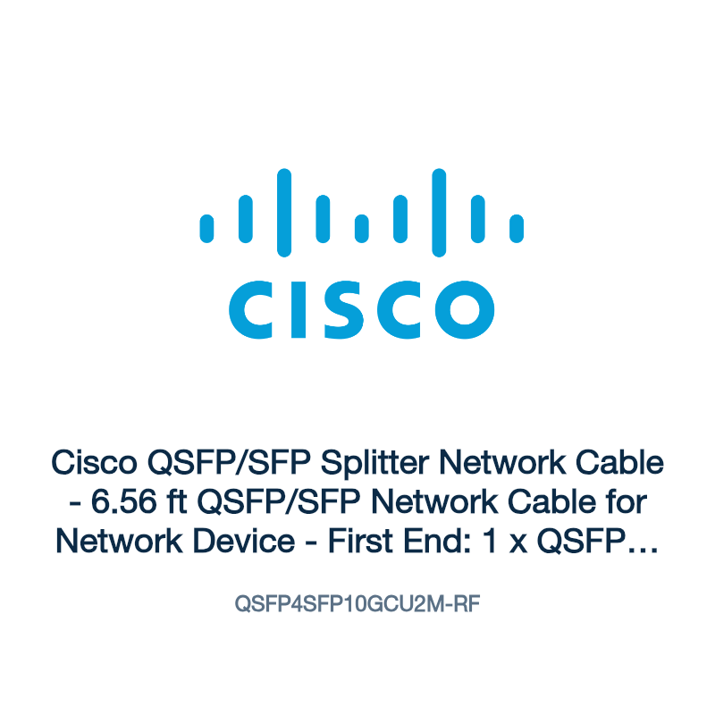 QSFP4SFP10GCU2M-RF: Cisco QSFP/SFP Splitter Network Cable