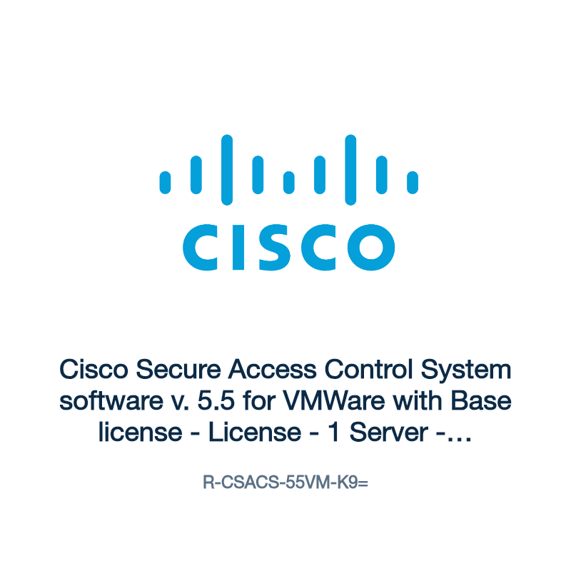 R-CSACS-55VM-K9=: Cisco Secure Access Control System software v. 5.5 for VMWare with