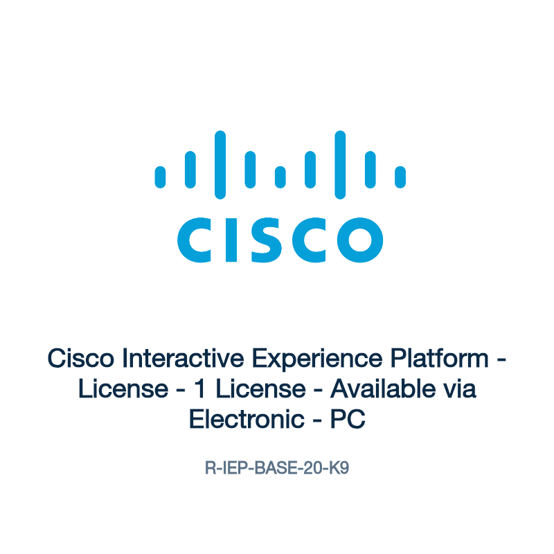 R-IEP-BASE-20-K9: Cisco Interactive Experience Platform