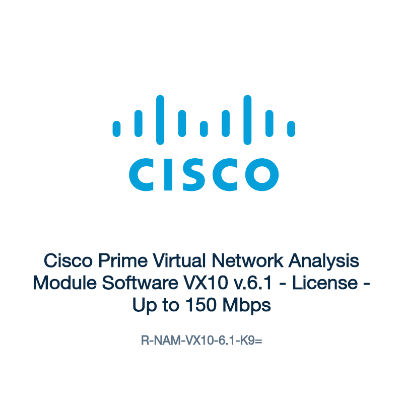 R-NAM-VX10-6.1-K9=: Cisco Prime Virtual Network Analysis Module Software VX10 v.6.1