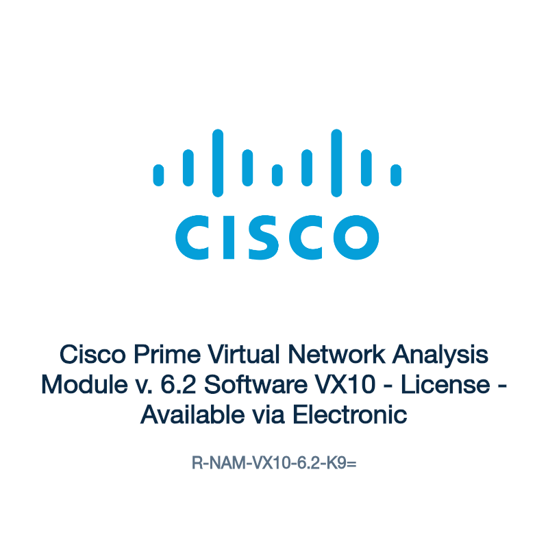 R-NAM-VX10-6.2-K9=: Cisco Prime Virtual Network Analysis Module v. 6.2 Software VX10