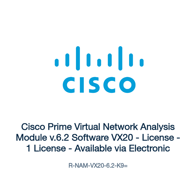 R-NAM-VX20-6.2-K9=: Cisco Prime Virtual Network Analysis Module v.6.2 Software VX20