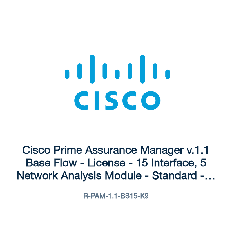 R-PAM-1.1-BS15-K9: Cisco Prime Assurance Manager v.1.1 Base Flow