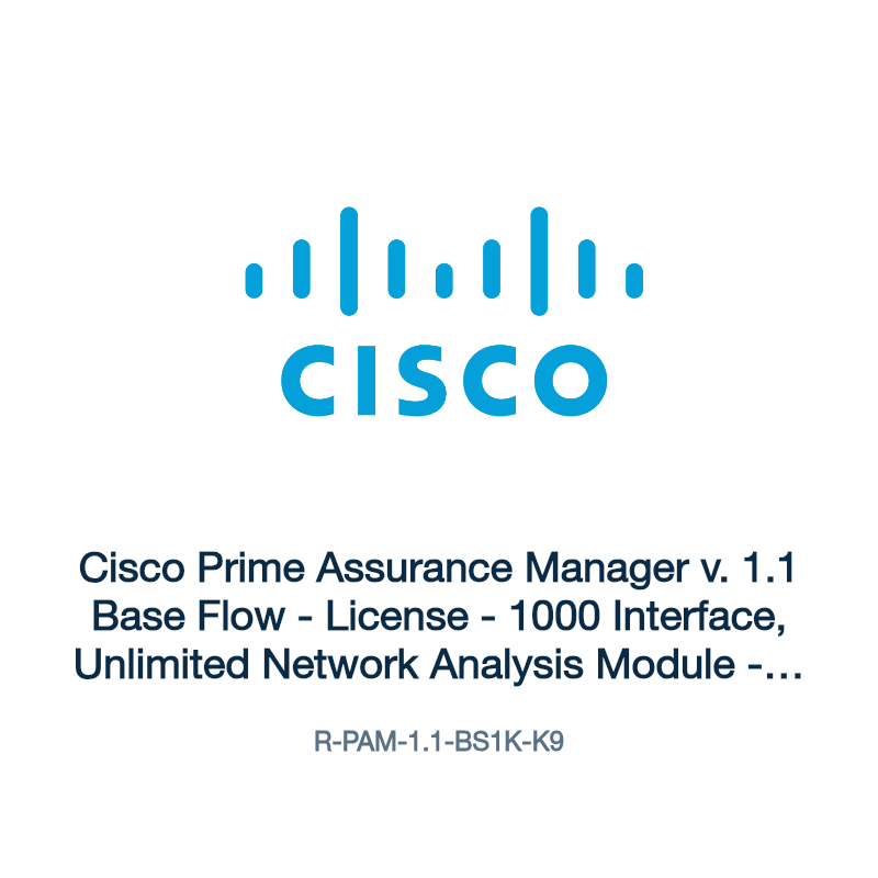 R-PAM-1.1-BS1K-K9: Cisco Prime Assurance Manager v. 1.1 Base Flow
