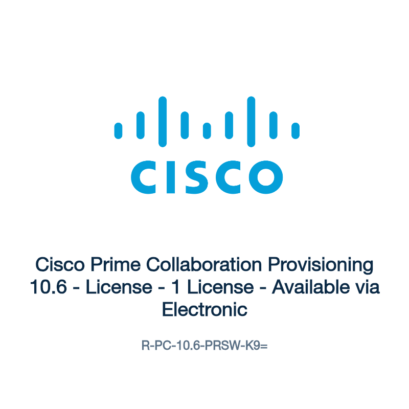 R-PC-10.6-PRSW-K9=: Cisco Prime Collaboration Provisioning 10.6