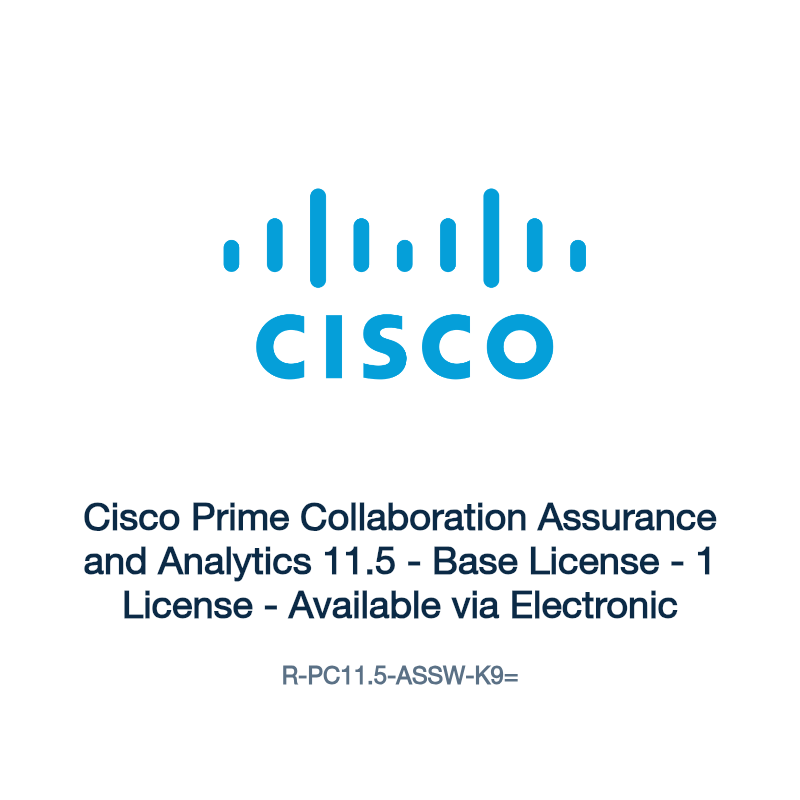 R-PC11.5-ASSW-K9=: Cisco Prime Collaboration Assurance and Analytics 11.5