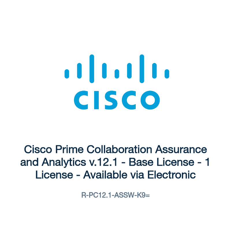 R-PC12.1-ASSW-K9=: Cisco Prime Collaboration Assurance and Analytics v.12.1