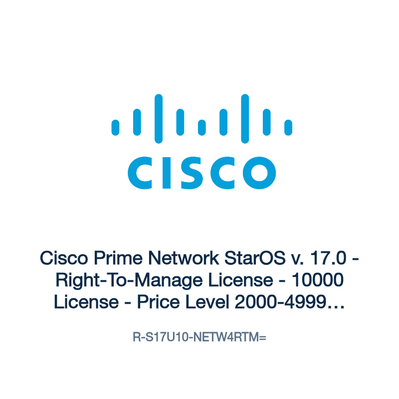 R-S17U10-NETW4RTM=: Cisco Prime Network StarOS v. 17.0