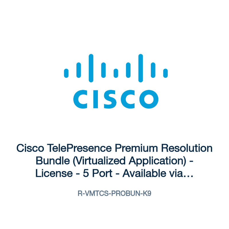 R-VMTCS-PROBUN-K9: Cisco TelePresence Premium Resolution Bundle (Virtualized Application)