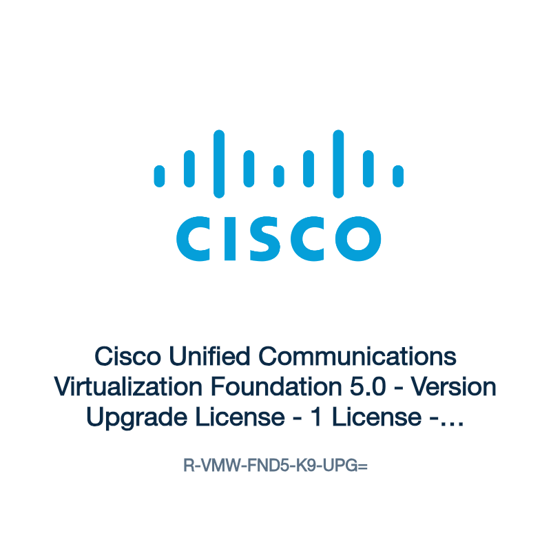 R-VMW-FND5-K9-UPG=: Cisco Unified Communications Virtualization Foundation 5.0