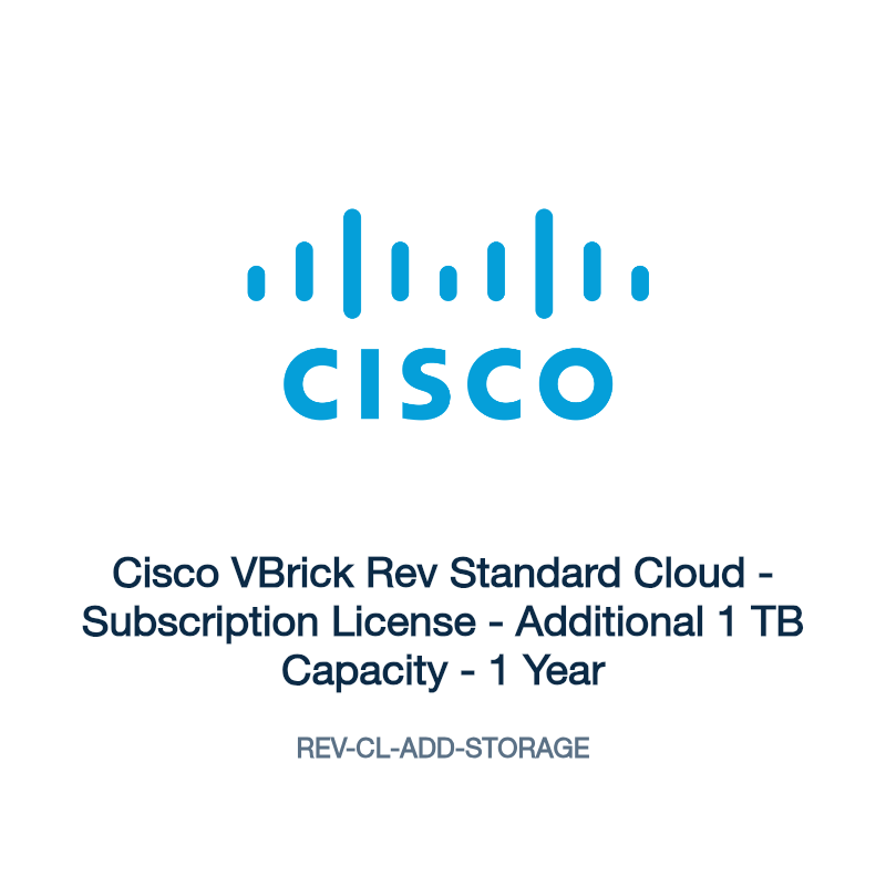 REV-CL-ADD-STORAGE: Cisco VBrick Rev Standard Cloud
