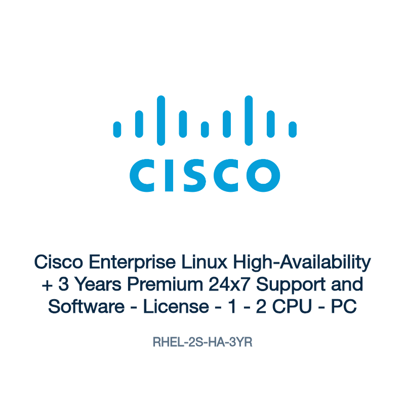 RHEL-2S-HA-3YR: Cisco Enterprise Linux High-Availability + 3 Years Premium 24x7