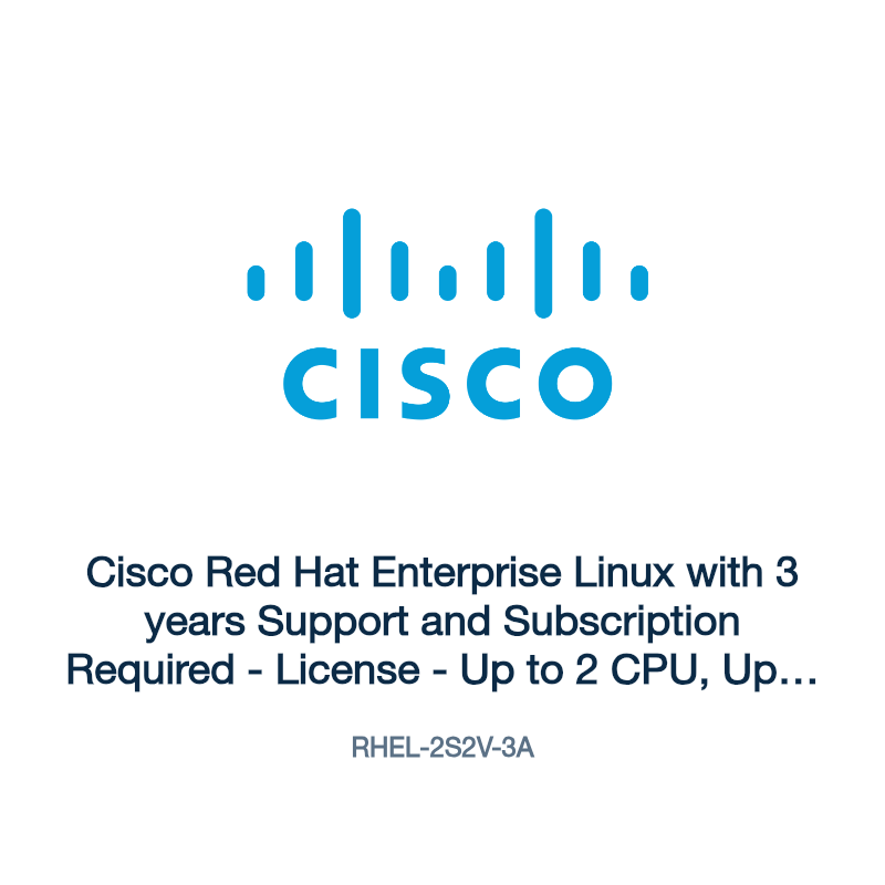 RHEL-2S2V-3A: Cisco Red Hat Enterprise Linux with 3 years Support and Subscription
