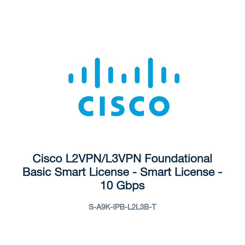 S-A9K-IPB-L2L3B-T: Cisco L2VPN/L3VPN Foundational Basic Smart License