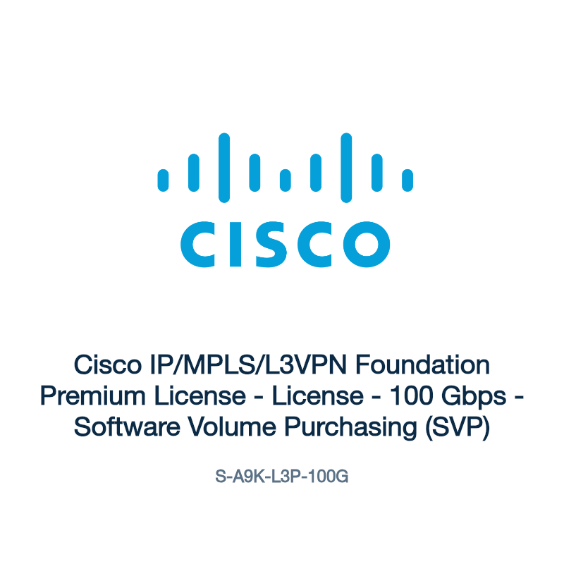 S-A9K-L3P-100G: Cisco IP/MPLS/L3VPN Foundation Premium License