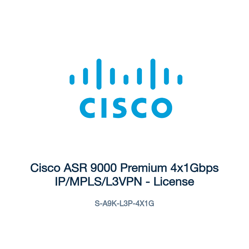 S-A9K-L3P-4X1G: Cisco ASR 9000 Premium 4x1Gbps IP/MPLS/L3VPN