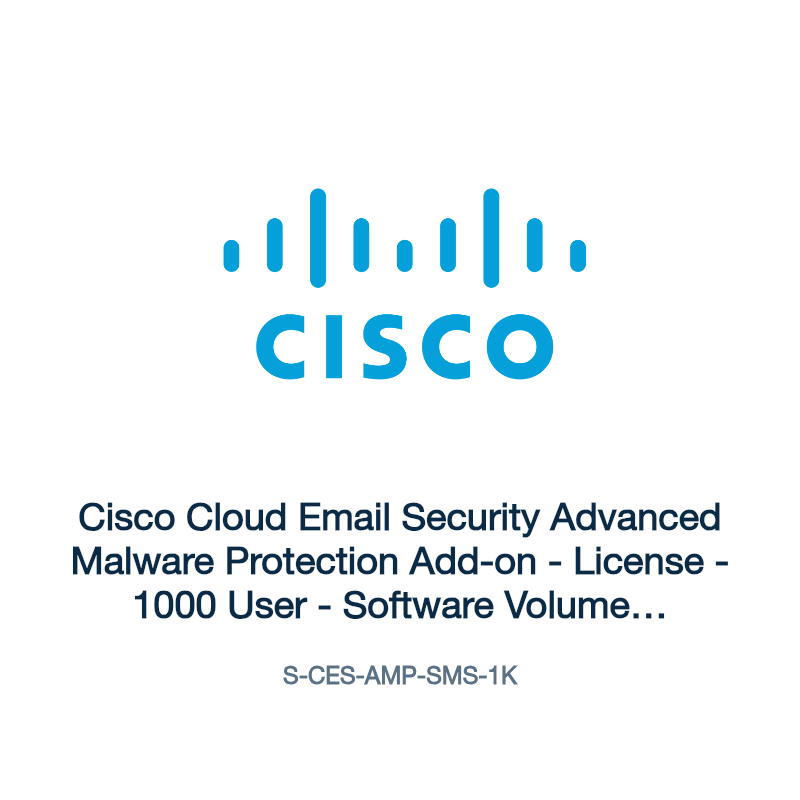 S-CES-AMP-SMS-1K: Cisco Cloud Email Security Advanced Malware Protection Add-on