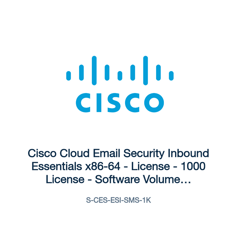 S-CES-ESI-SMS-1K: Cisco Cloud Email Security Inbound Essentials x86-64