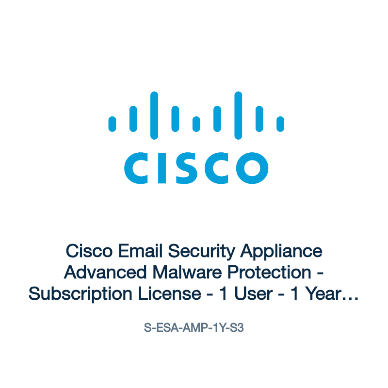 S-ESA-AMP-1Y-S3: Cisco Email Security Appliance Advanced Malware Protection