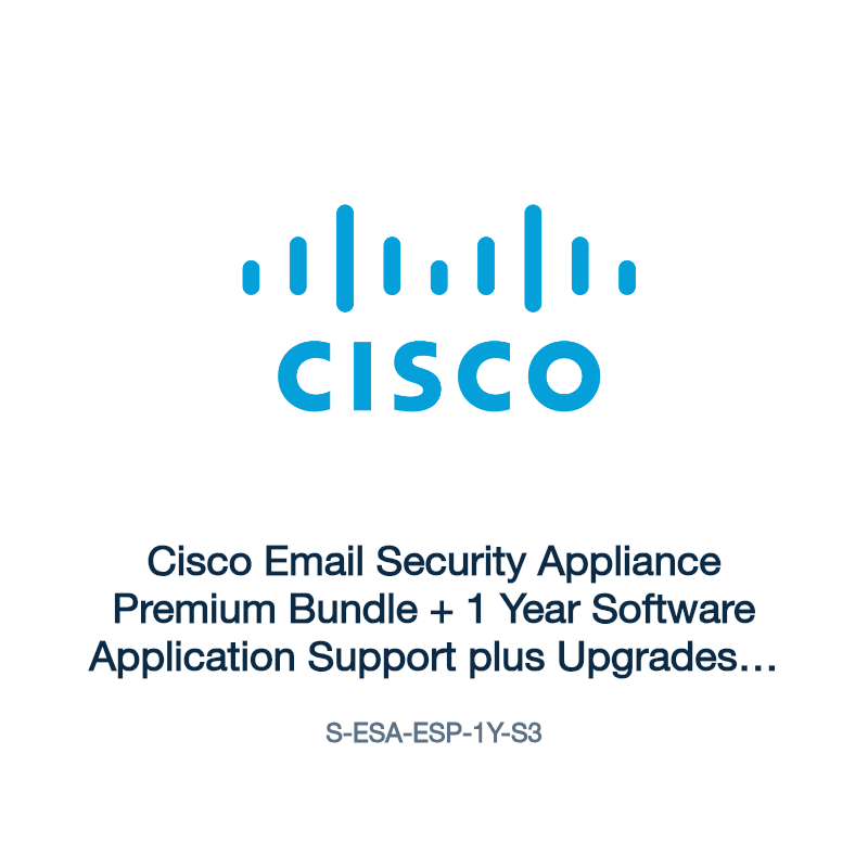 S-ESA-ESP-1Y-S3: Cisco Email Security Appliance Premium Bundle + 1 Year Software