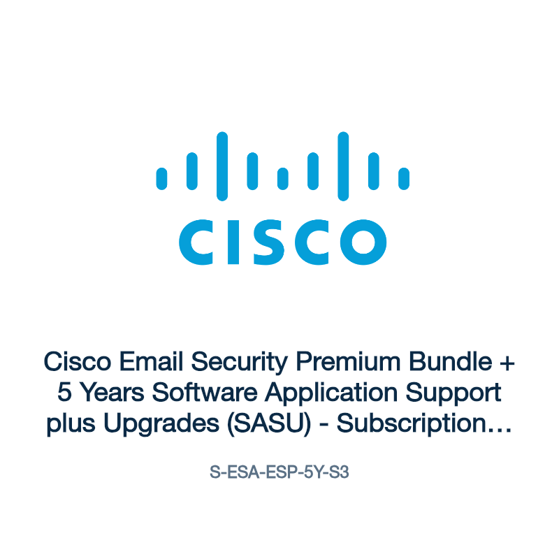 S-ESA-ESP-5Y-S3: Cisco Email Security Premium Bundle + 5 Years Software Application