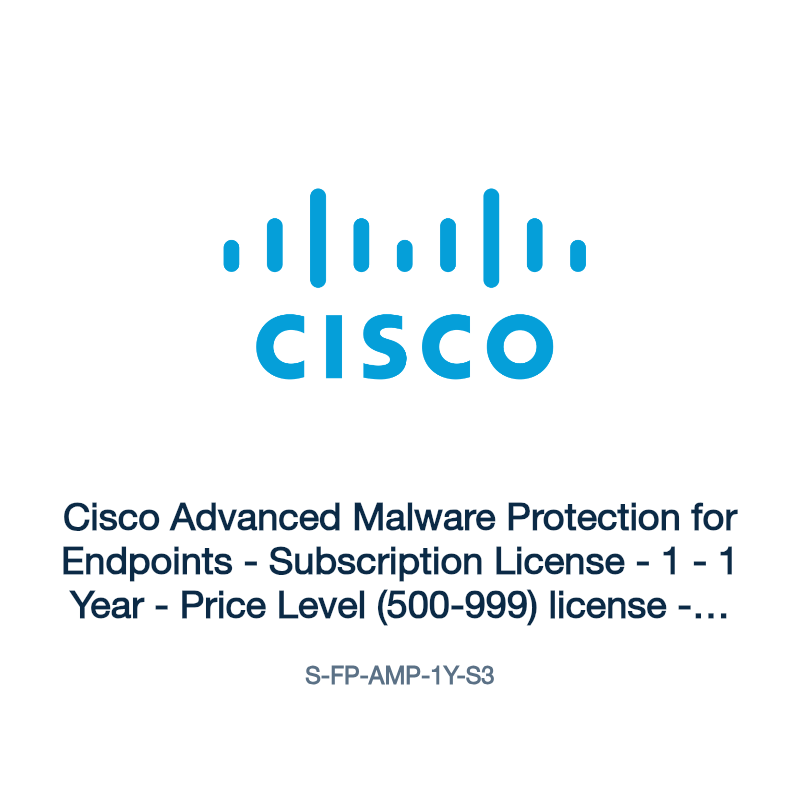 S-FP-AMP-1Y-S3: Cisco Advanced Malware Protection for Endpoints