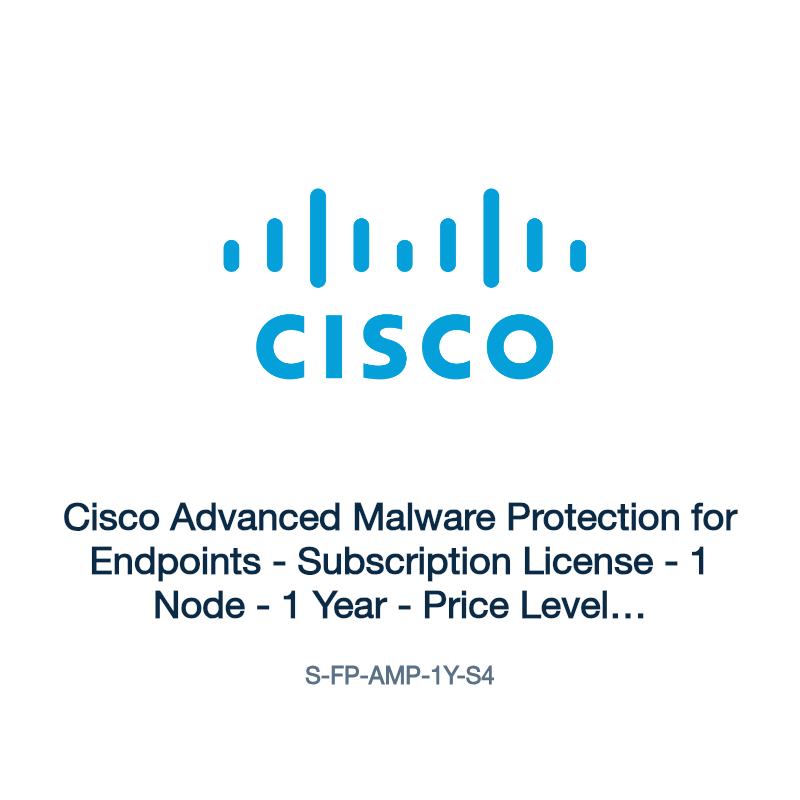 S-FP-AMP-1Y-S4: Cisco Advanced Malware Protection for Endpoints