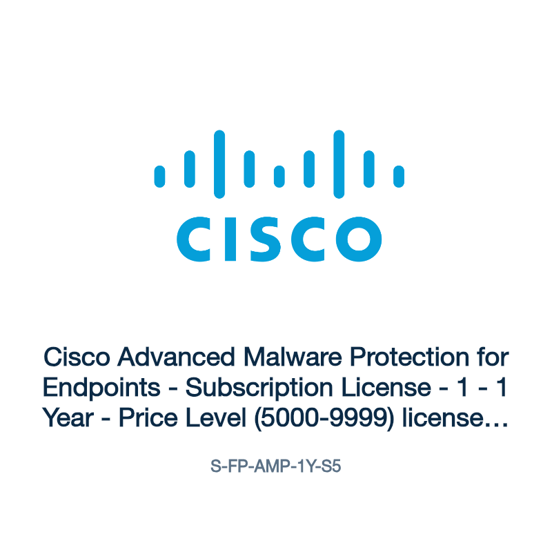 S-FP-AMP-1Y-S5: Cisco Advanced Malware Protection for Endpoints