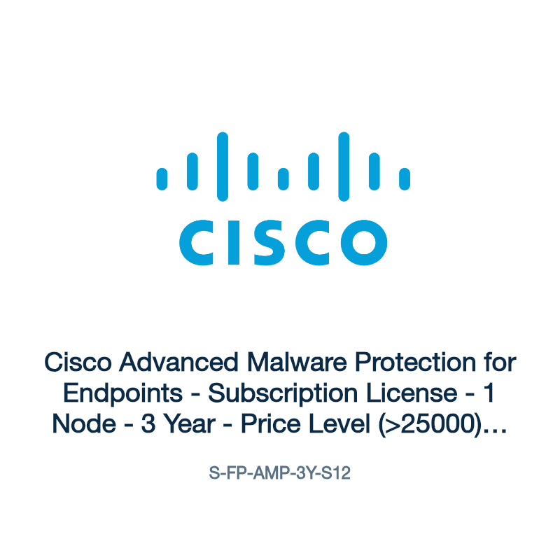 S-FP-AMP-3Y-S12: Cisco Advanced Malware Protection for Endpoints
