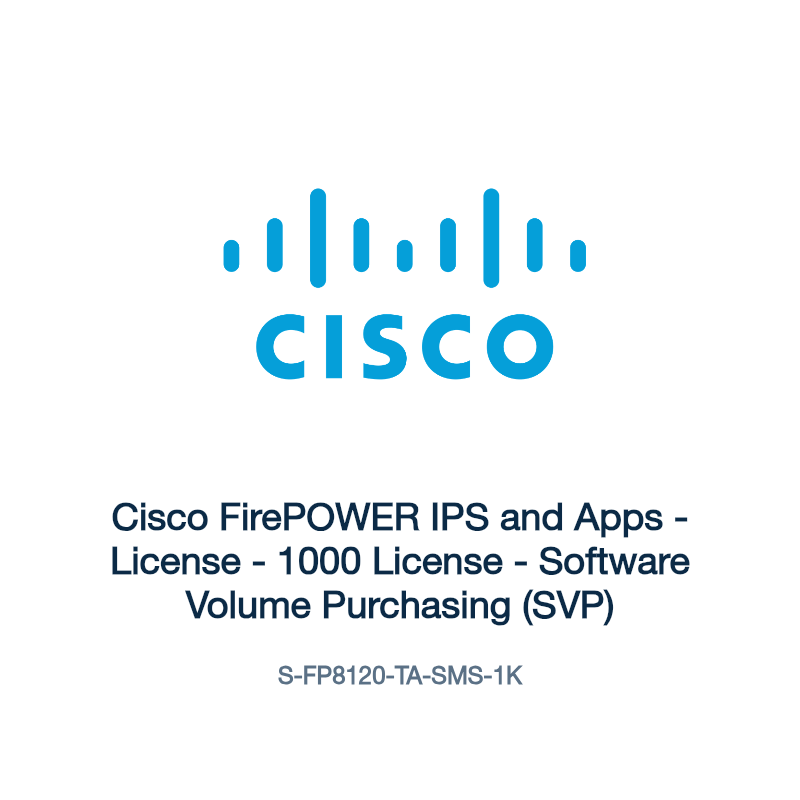 S-FP8120-TA-SMS-1K: Cisco FirePOWER IPS and Apps