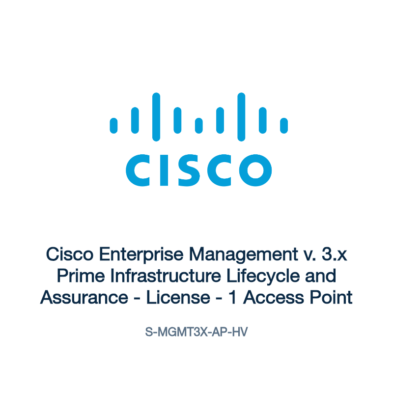 S-MGMT3X-AP-HV: Cisco Enterprise Management v. 3.x Prime Infrastructure Lifecycle and
