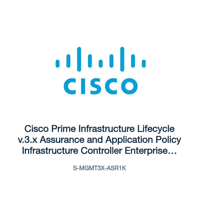 S-MGMT3X-ASR1K: Cisco Prime Infrastructure Lifecycle v.3.x Assurance and Application