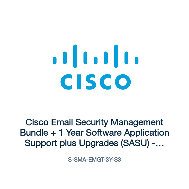 S-SMA-EMGT-3Y-S3: Cisco Email Security Management Bundle + 1 Year Software Application