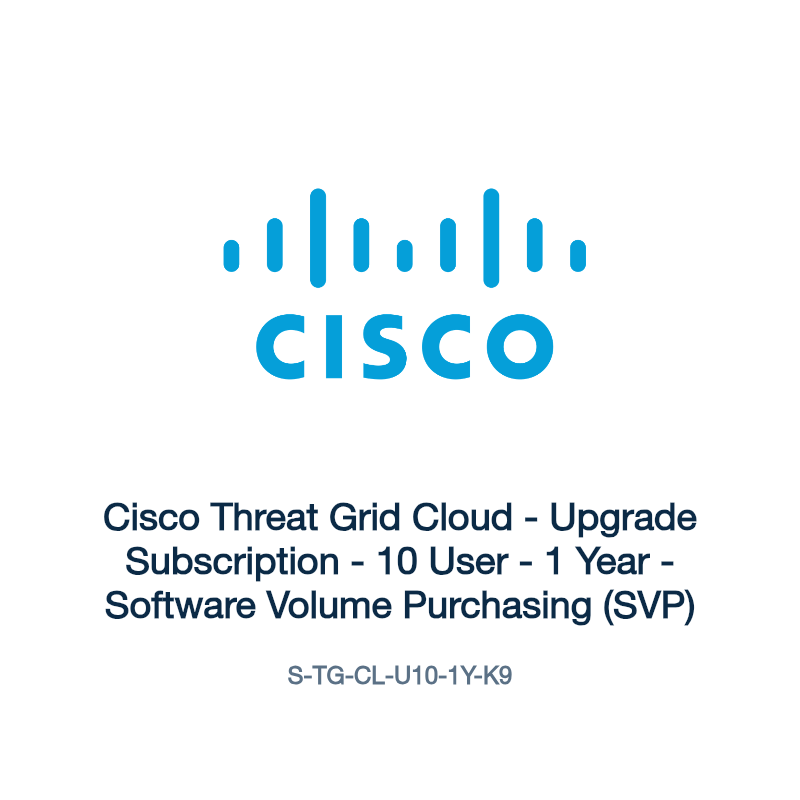 S-TG-CL-U10-1Y-K9: Cisco Threat Grid Cloud