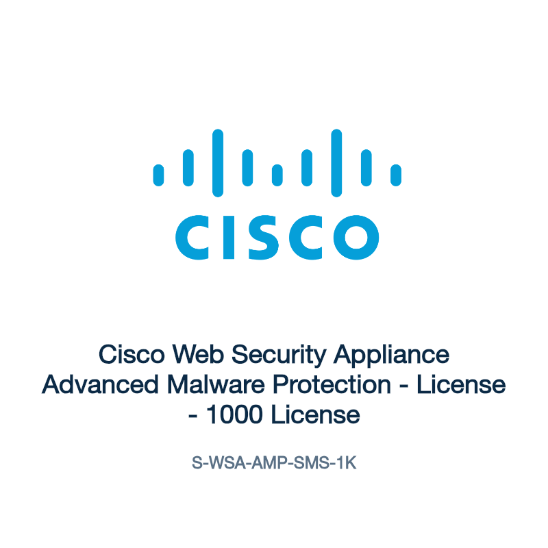 S-WSA-AMP-SMS-1K: Cisco Web Security Appliance Advanced Malware Protection
