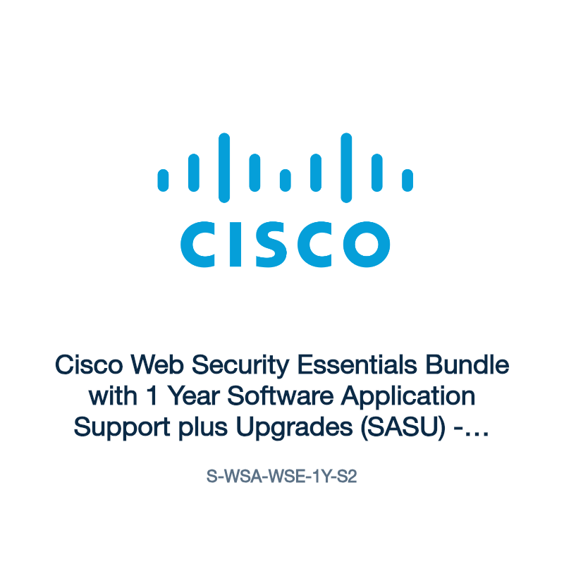 S-WSA-WSE-1Y-S2: Cisco Web Security Essentials Bundle with 1 Year Software Application
