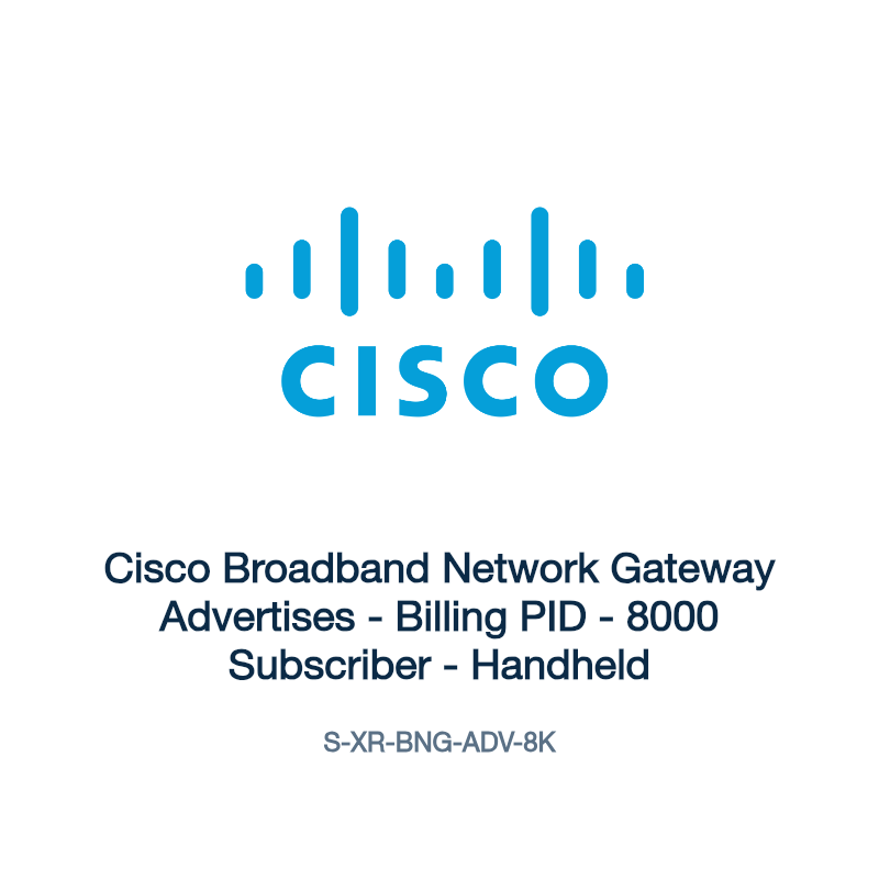 S-XR-BNG-ADV-8K: Cisco Broadband Network Gateway Advertises