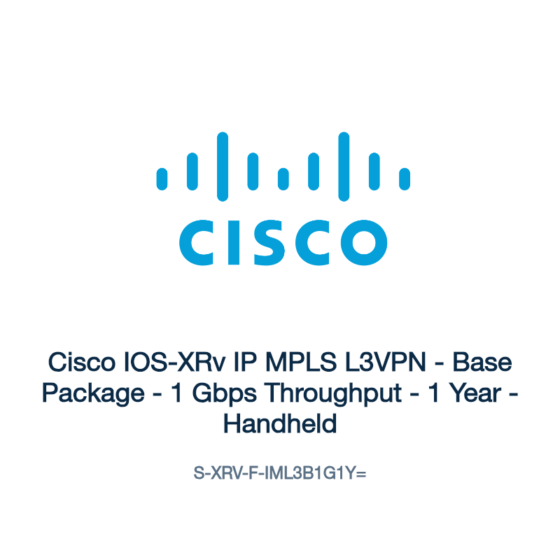 S-XRV-F-IML3B1G1Y=: Cisco IOS-XRv IP MPLS L3VPN