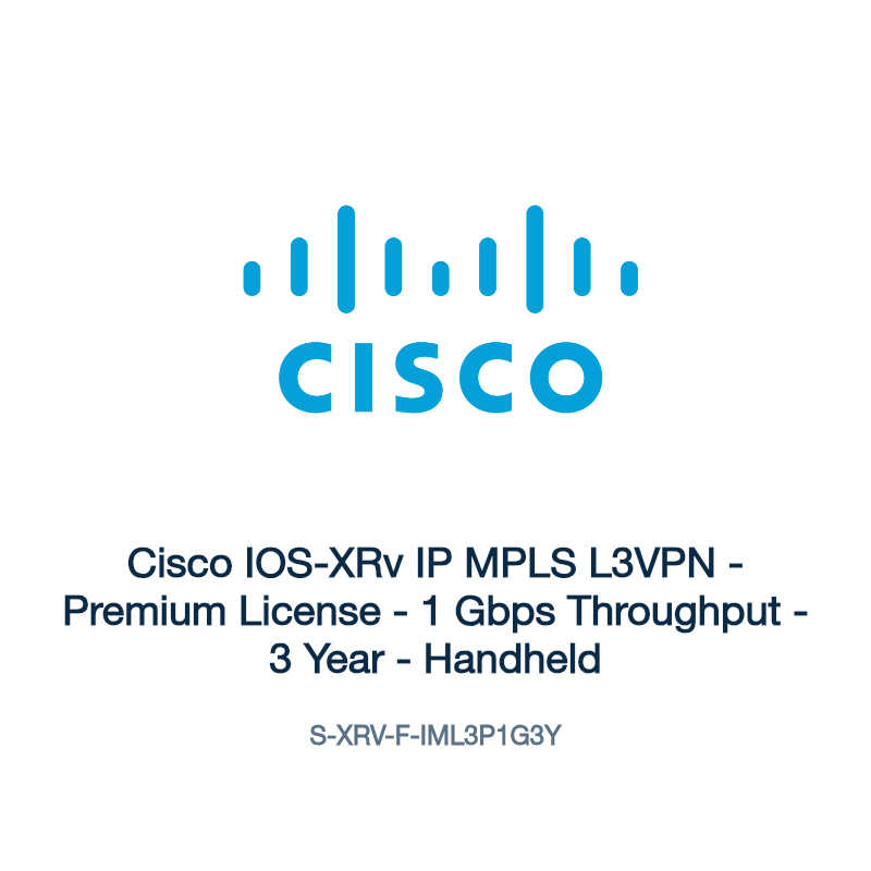 S-XRV-F-IML3P1G3Y: Cisco IOS-XRv IP MPLS L3VPN