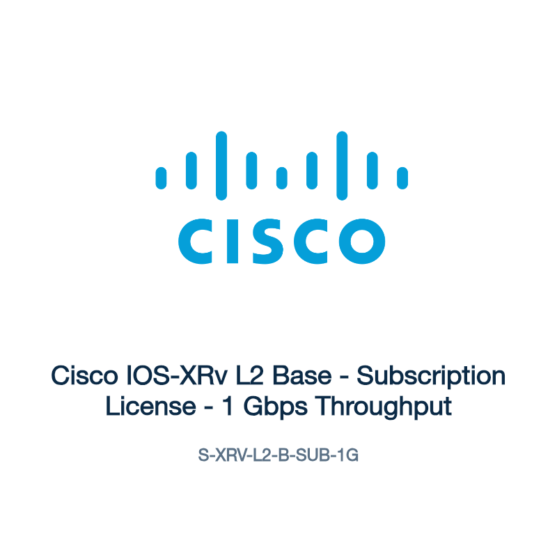 S-XRV-L2-B-SUB-1G: Cisco IOS-XRv L2 Base