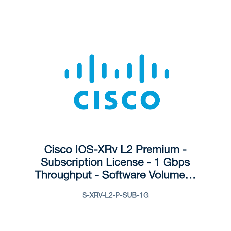 S-XRV-L2-P-SUB-1G: Cisco IOS-XRv L2 Premium
